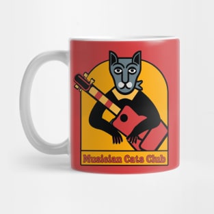 Musician Cat Picasso Style Mug